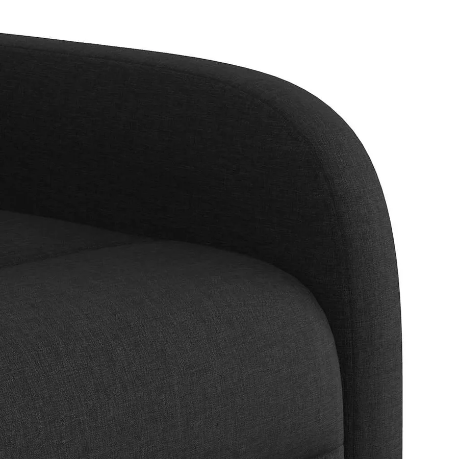 Fauteuil inclinable noir tissu - 11