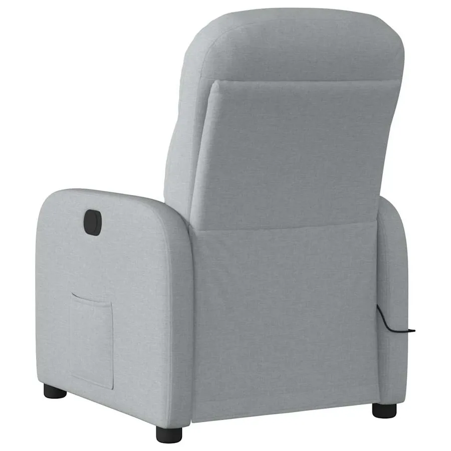 Fauteuil de massage inclinable Gris clair Tissu - 5
