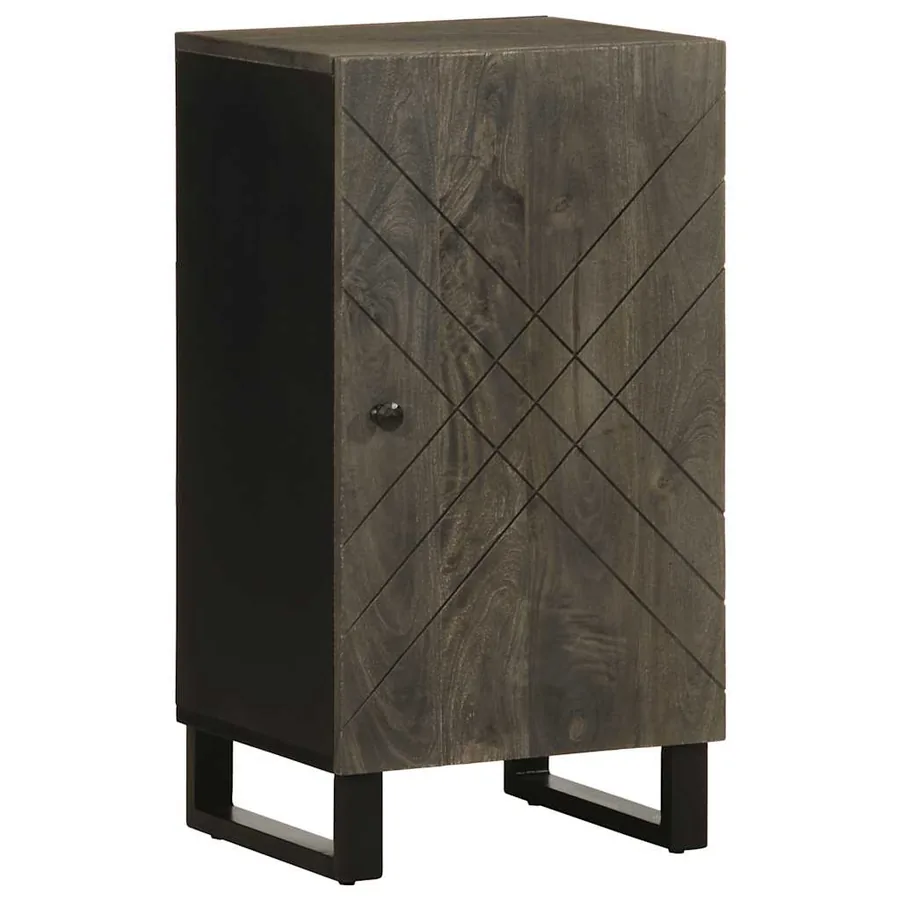 Buffet noir 40x33x75 cm bois massif de manguier