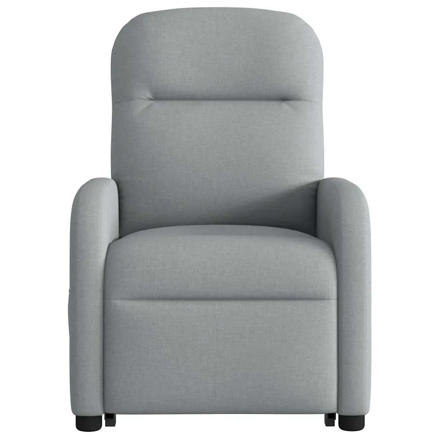 Fauteuil inclinable de massage électrique Gris clair Tissu - 5