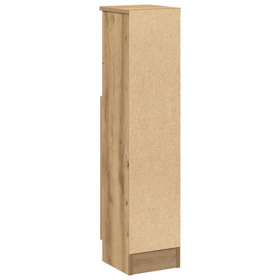 Meuble de salle de bain avec porte-rouleau chêne artisanal - 7