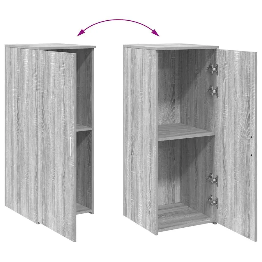 Armoire de rangement sonoma gris 40x45x103,5 cm bois ingénierie - 8