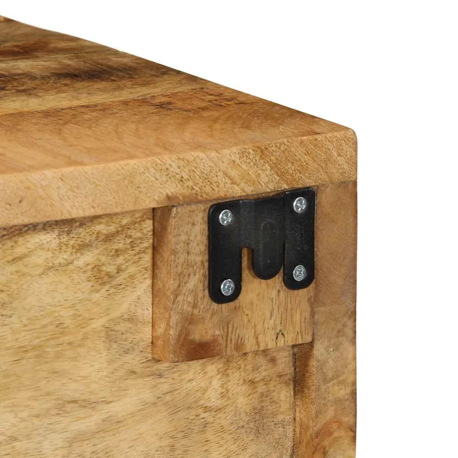 Meubles TV muraux 2 pcs bois de manguier massif brut - 9