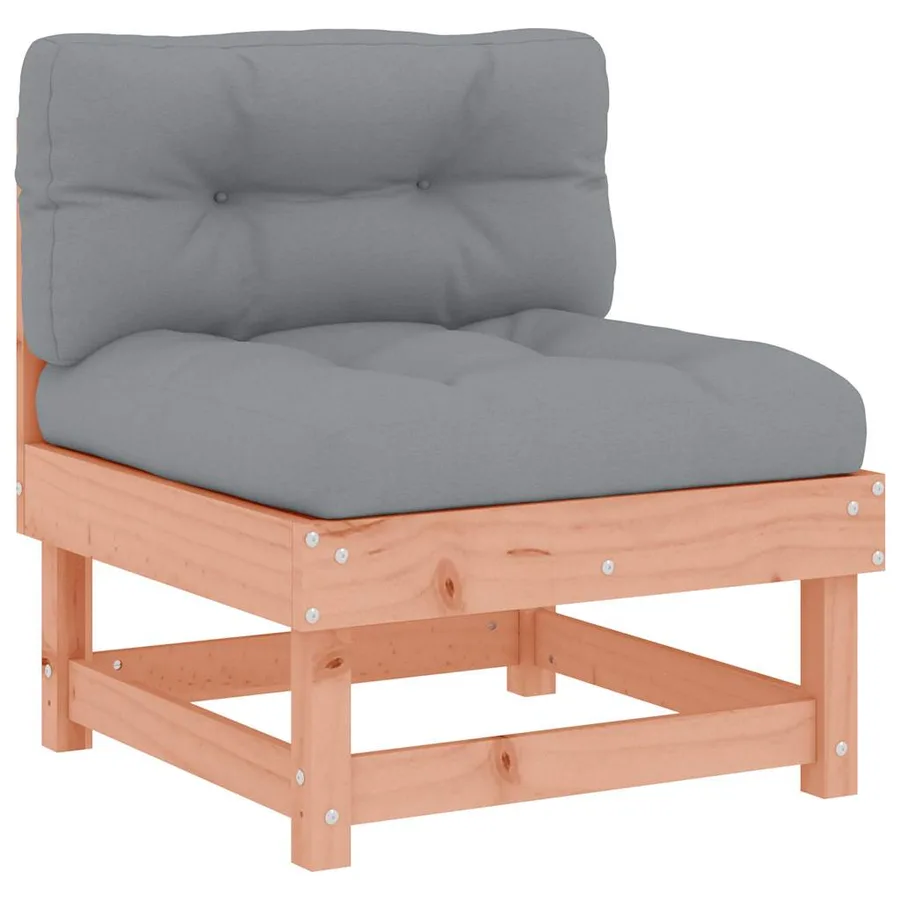 Salon de jardin 7 pcs avec coussins bois massif douglas - 6