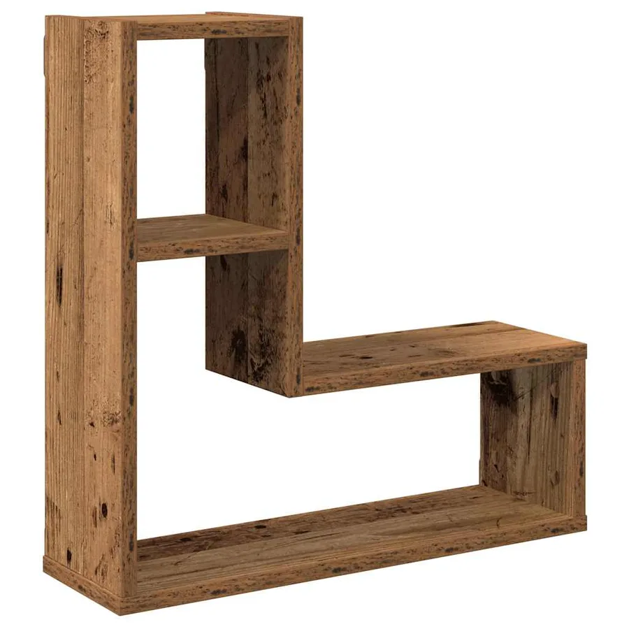 Étagères cube murales 2 pcs vieux bois 50x15x50 cm - 4