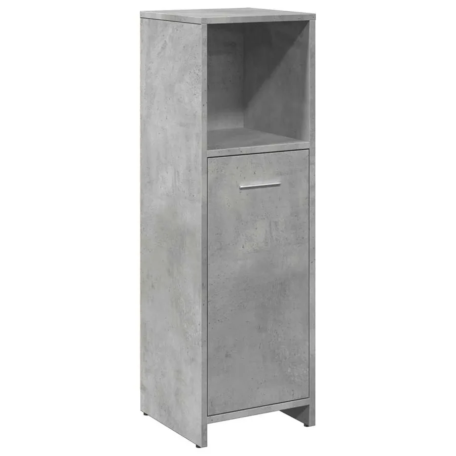 Armoire de salle de bain Gris béton 30x30x95 cm Aggloméré - 2