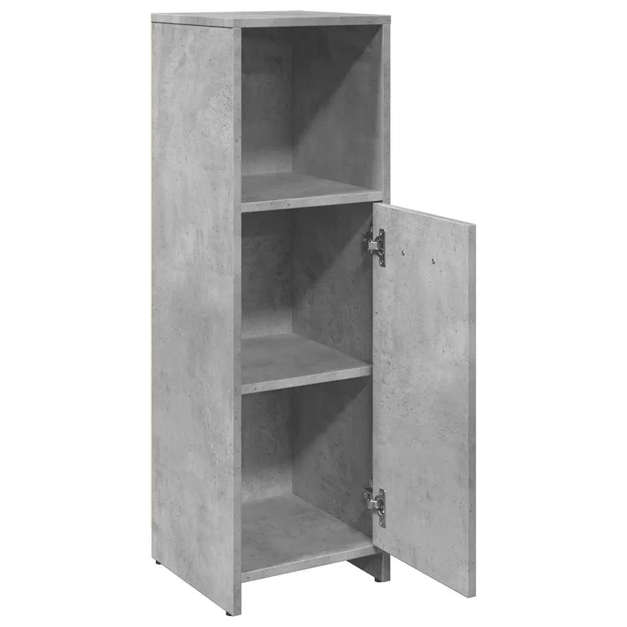 Armoire de salle de bain Gris béton 30x30x95 cm Aggloméré - 7