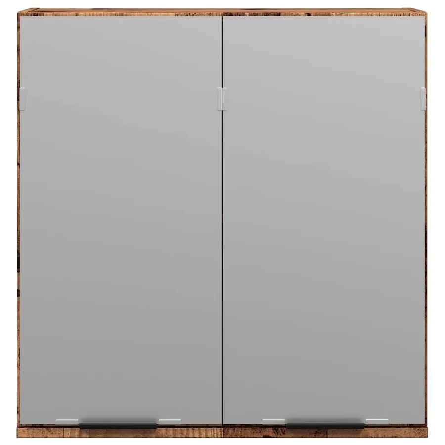 Armoire à miroir de salle de bain vieux bois 64x20x66,5 cm - 4