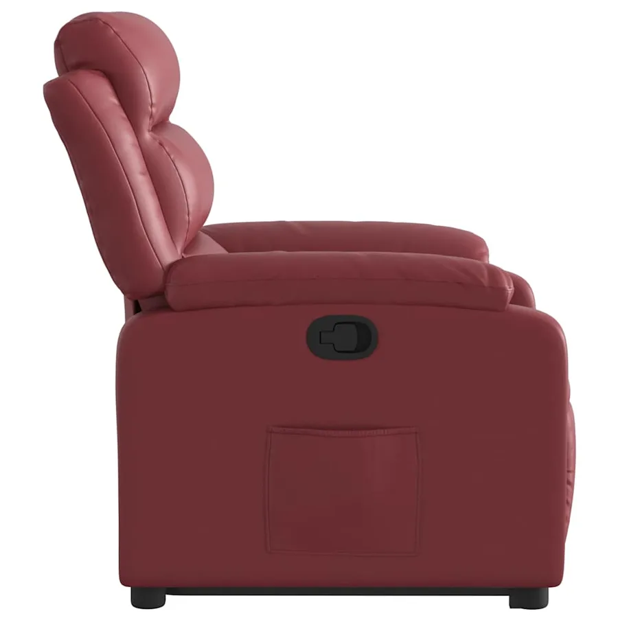 Fauteuil inclinable Rouge bordeaux Similicuir - 10