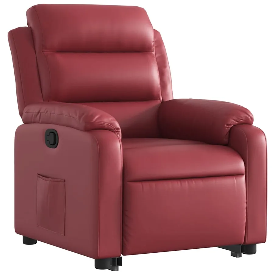 Fauteuil inclinable Rouge bordeaux Similicuir - 4