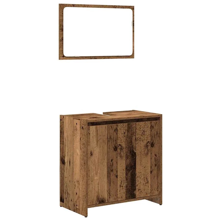 Ensemble de meubles salle de bain 4 pcs bois d'ingénierie - 9