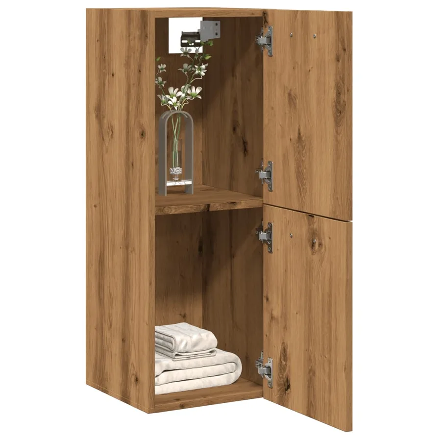 Armoire de salle de bain suspendue chêne artisanal 30x30x80 cm - 3