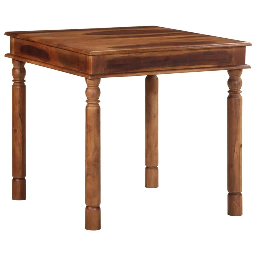 Table à manger 80x80x77 cm bois d'acacia solide - 11