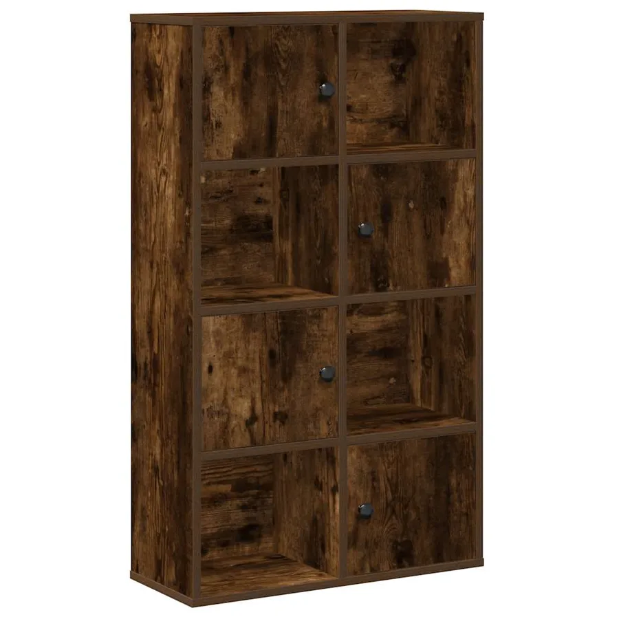 Bibliothèque chêne fumé 60x24x101,5 cm bois d'ingénierie - 2