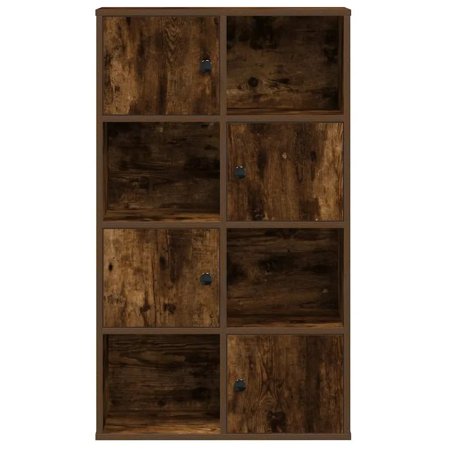 Bibliothèque chêne fumé 60x24x101,5 cm bois d'ingénierie - 4