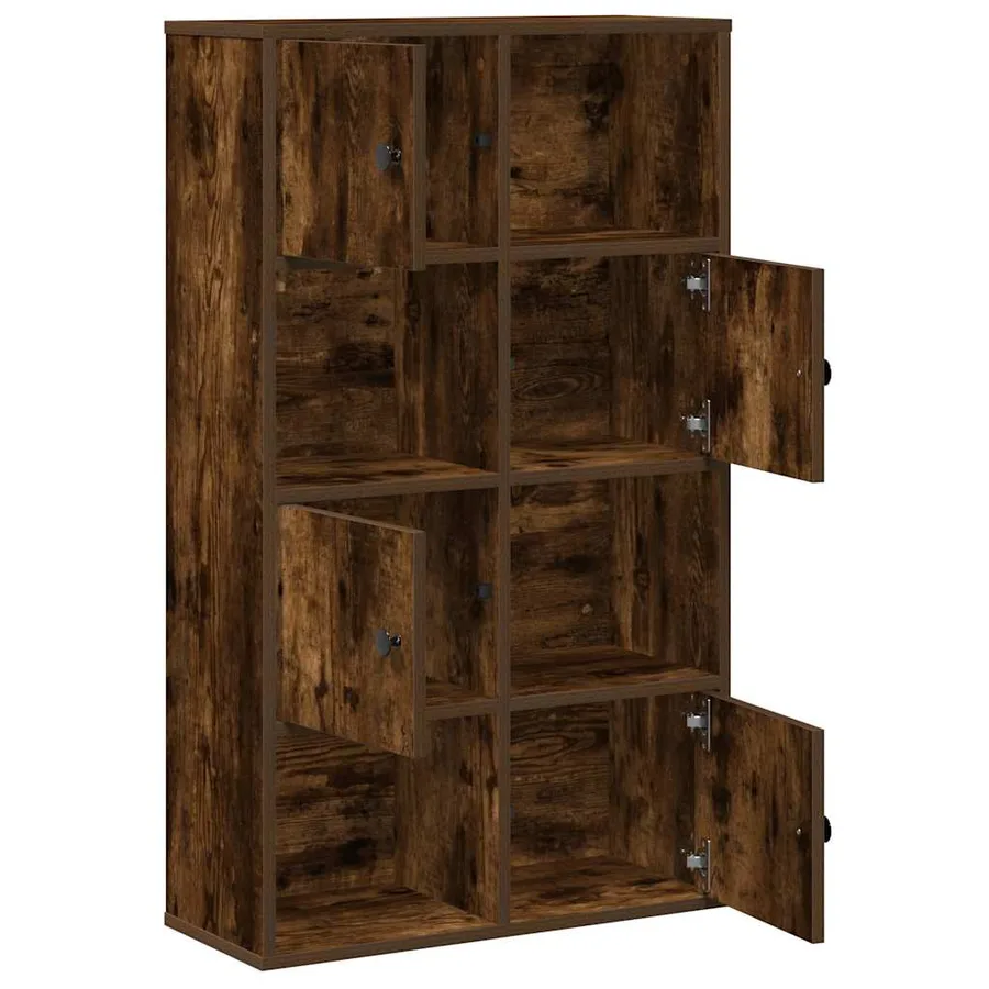 Bibliothèque chêne fumé 60x24x101,5 cm bois d'ingénierie - 5