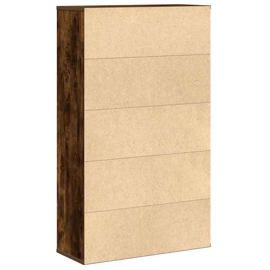Bibliothèque chêne fumé 60x24x101,5 cm bois d'ingénierie - 7