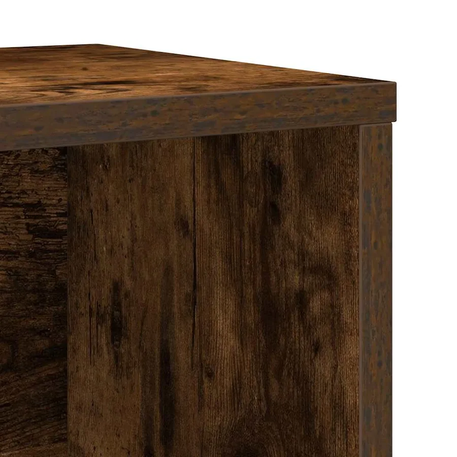 Bibliothèque chêne fumé 60x24x101,5 cm bois d'ingénierie - 9