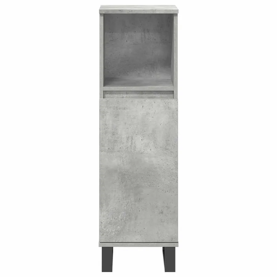 Ensemble de meubles de salle de bain 3 pcs gris béton - 7