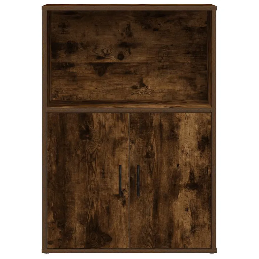 Bibliothèque chêne fumé 60x24x85 cm bois d'ingénierie - 4