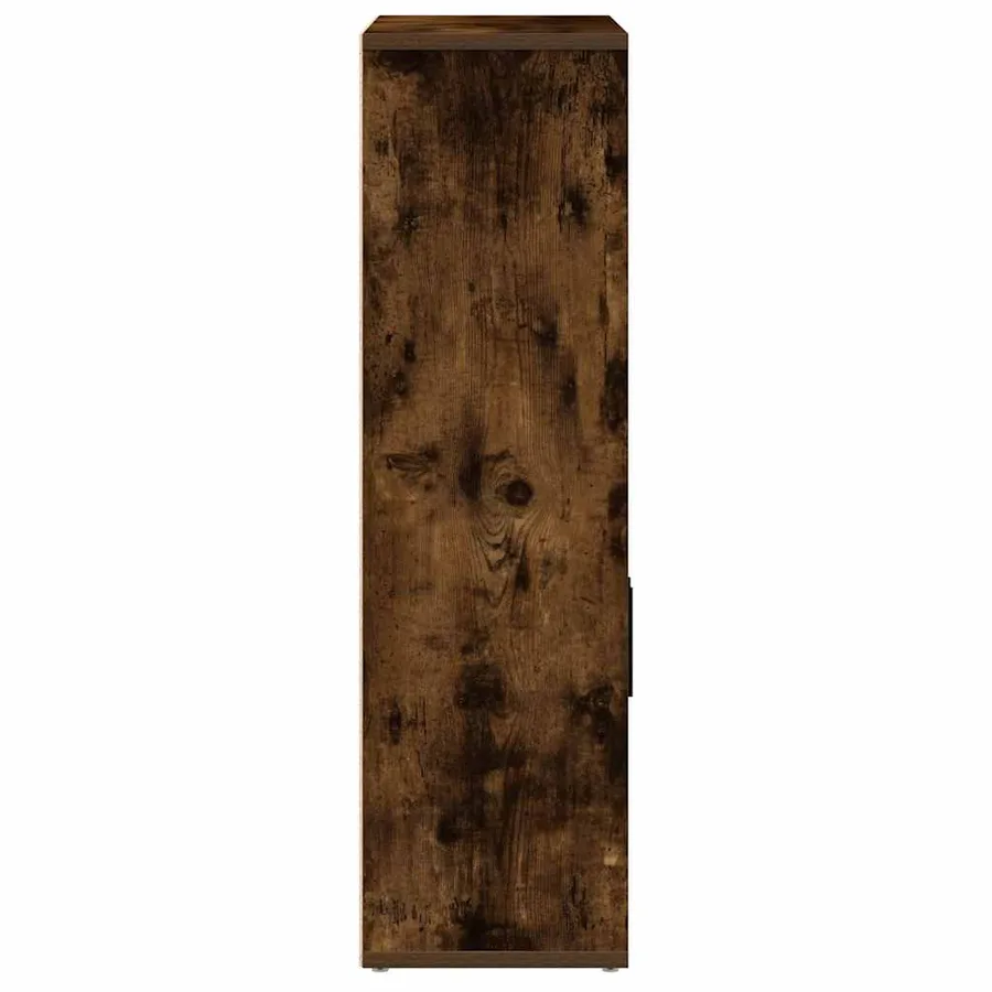 Bibliothèque chêne fumé 60x24x85 cm bois d'ingénierie - 6