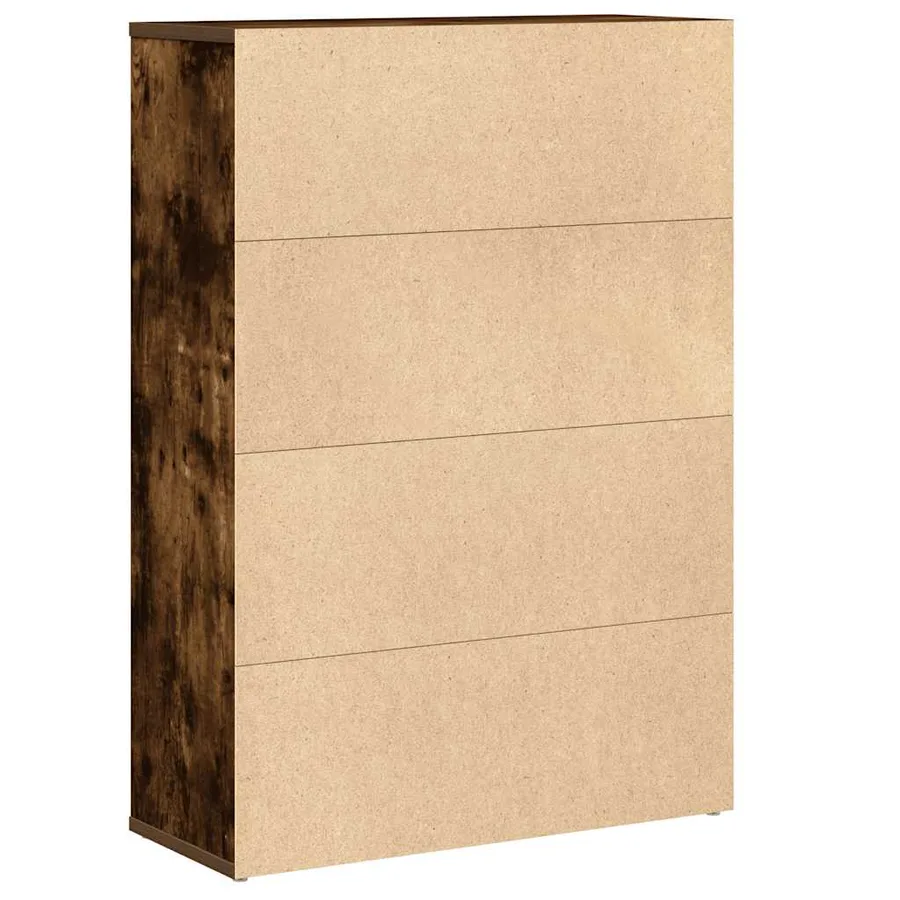 Bibliothèque chêne fumé 60x24x85 cm bois d'ingénierie - 7