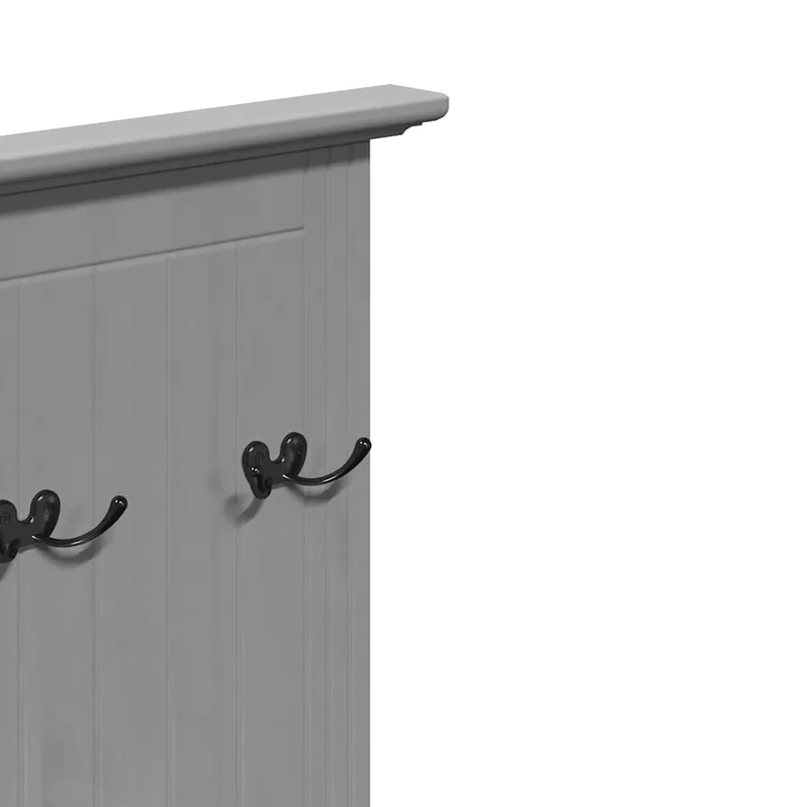 Armoire de couloir avec crochets BODO gris 50x40x157 cm - 8