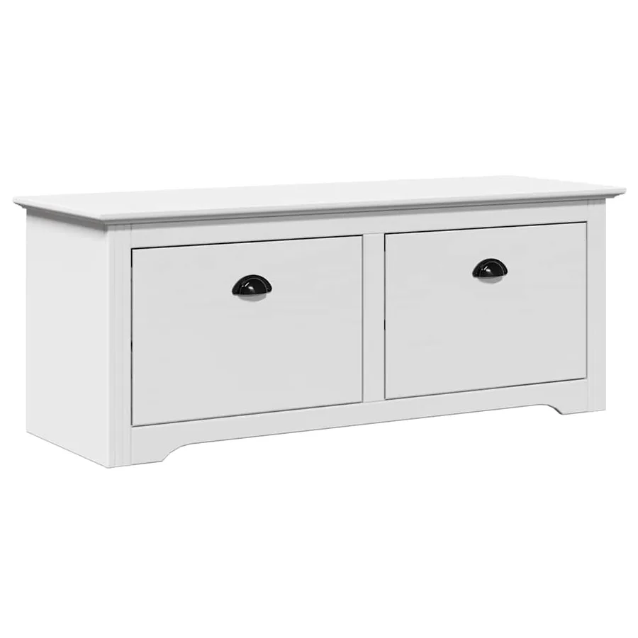 Banc de couloir BODO blanc 114x40x45 cm - 2
