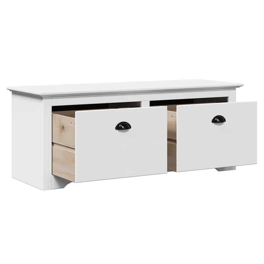 Banc de couloir BODO blanc 114x40x45 cm - 5