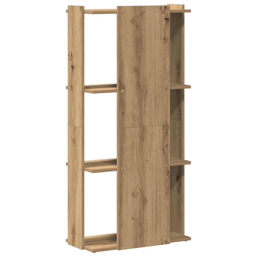 Bibliothèque à 3 niveaux chêne artisanal 60x30x120 cm - 6