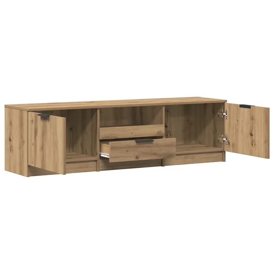 Meuble TV Chêne Artisan 140x35x40 cm Bois d'ingénierie - 4