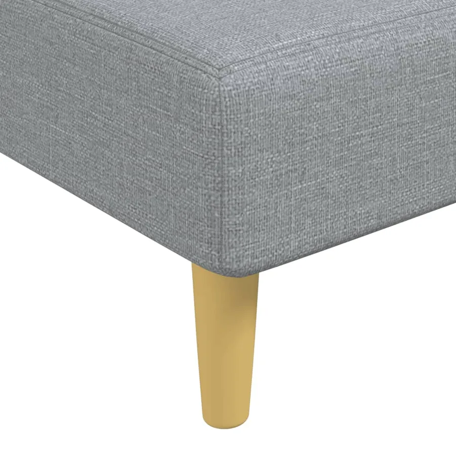 Canapé-lit en forme de L gris clair 279x140x70 cm tissu - 9