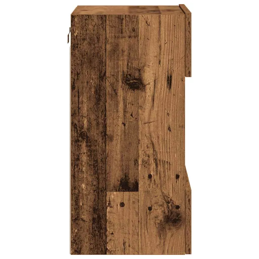Meubles muraux avec lumières LED pour TV 2 pcs vieux bois 40x30x60,5cm - 8