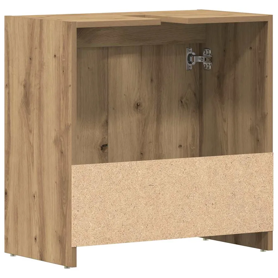 Armoire lavabo de salle de bain chêne artisanal 60x33x60 cm - 8