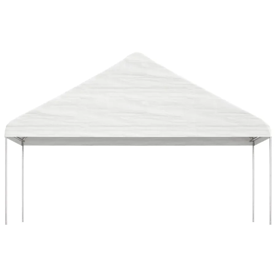 Belvédère avec toit blanc 6,69x5,88x3,75 m polyéthylène - 3