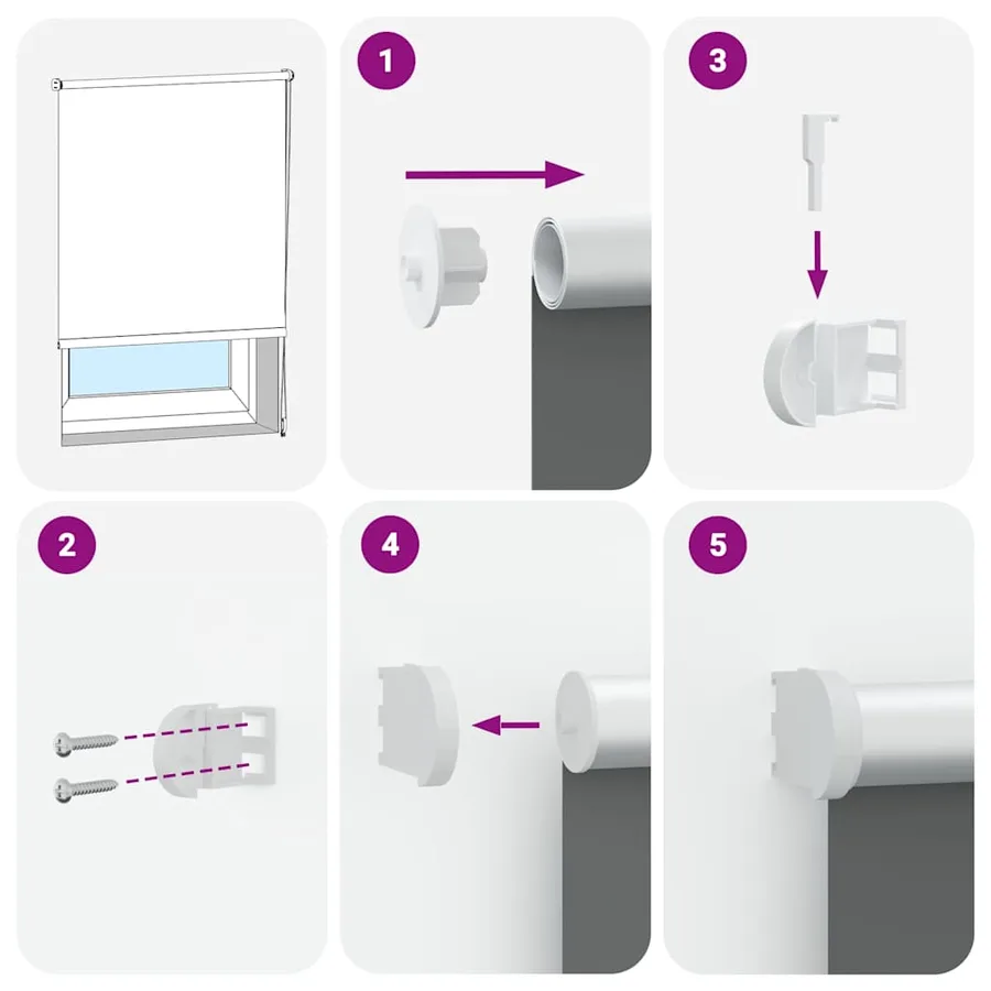 Store enrouleur occultant largeur du tissu 131,6 cm polyester - 5