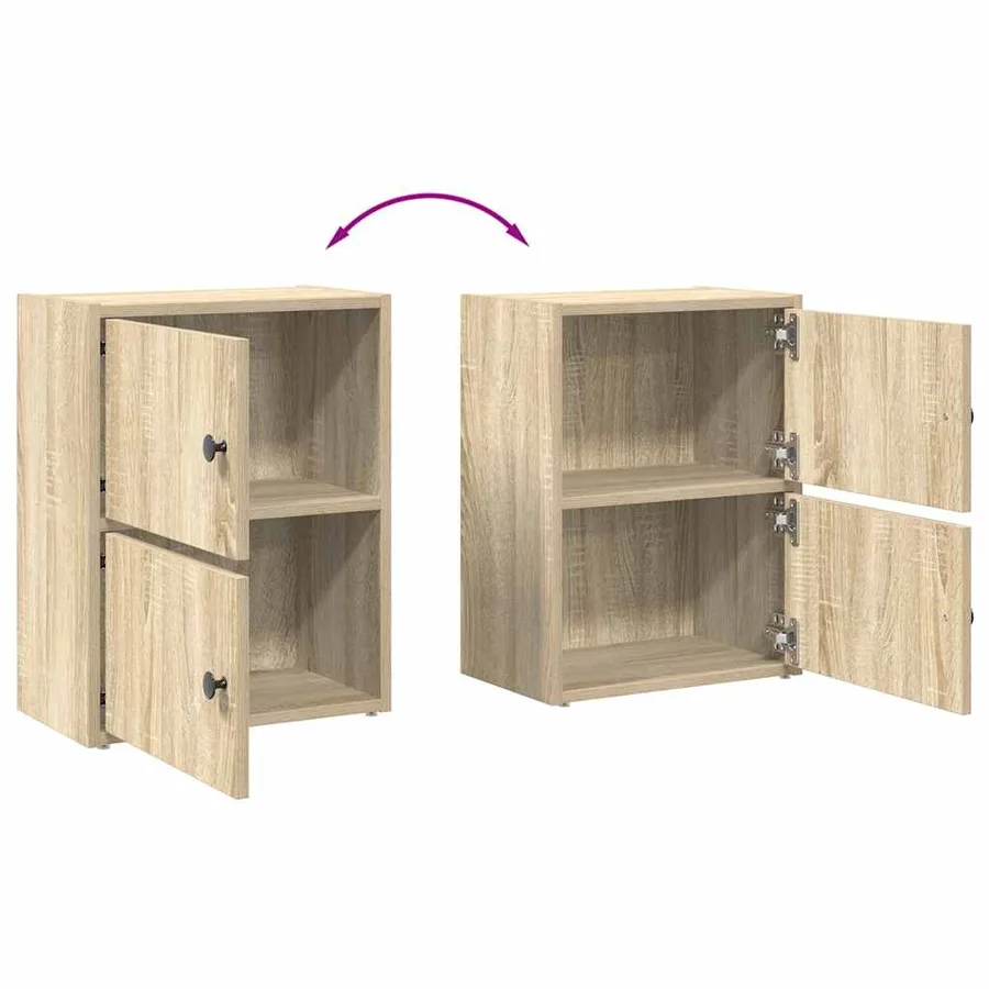 Bibliothèque chêne sonoma 40x24x52 cm bois d'ingénierie - 8
