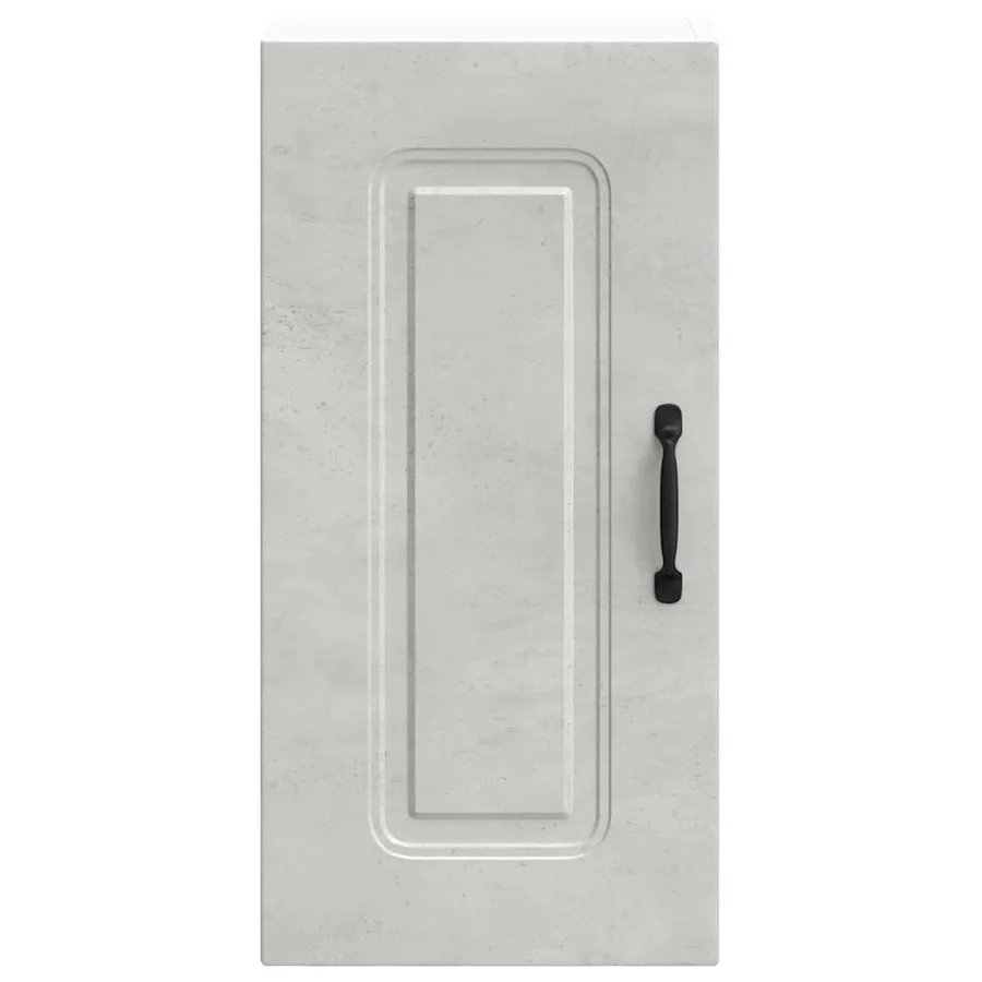 Armoire murale de cuisine Kalmar gris béton bois d'ingénierie - 4