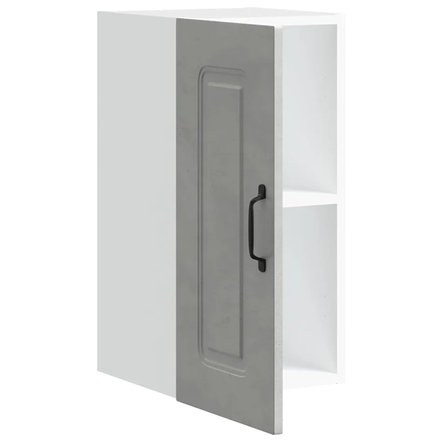 Armoire murale de cuisine Kalmar gris béton bois d'ingénierie - 5