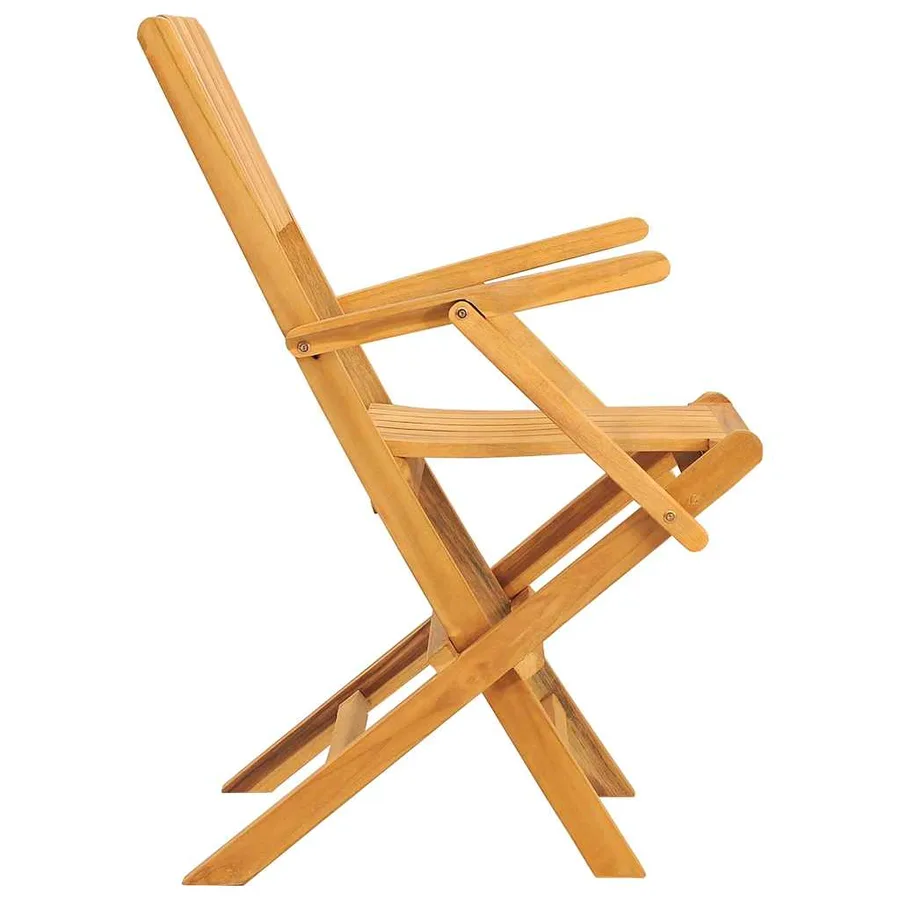 Chaises de jardin pliantes lot de 8 55x62x90cm bois massif teck - 4