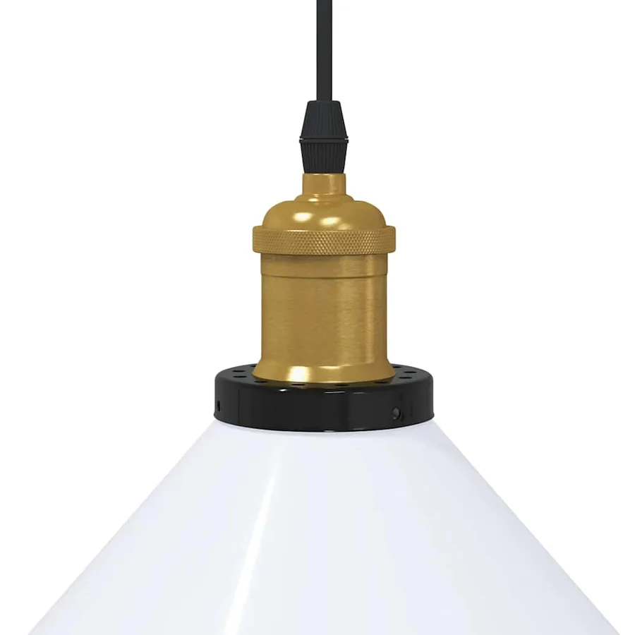 Lampe suspendue réglable hauteur E27 blanc brillant Ø22cm métal - 8