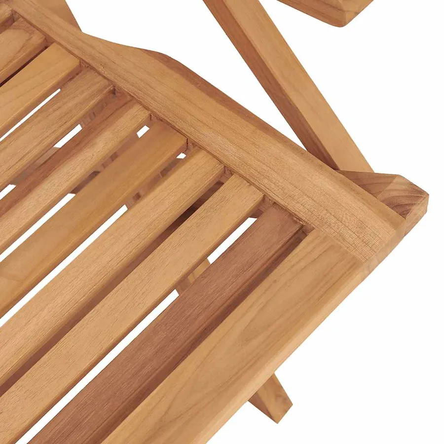 Ensemble à manger de jardin 5 pcs Bois de teck massif - 6