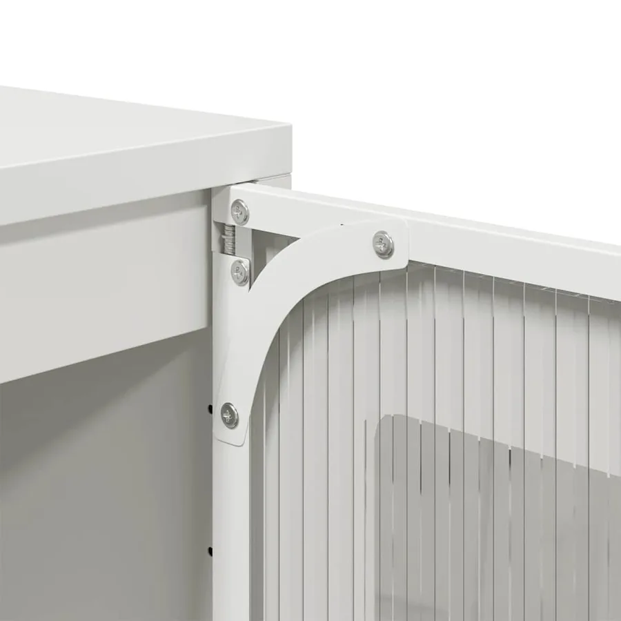 Buffet blanc 100,5x39x107 cm acier laminé à froid - 11