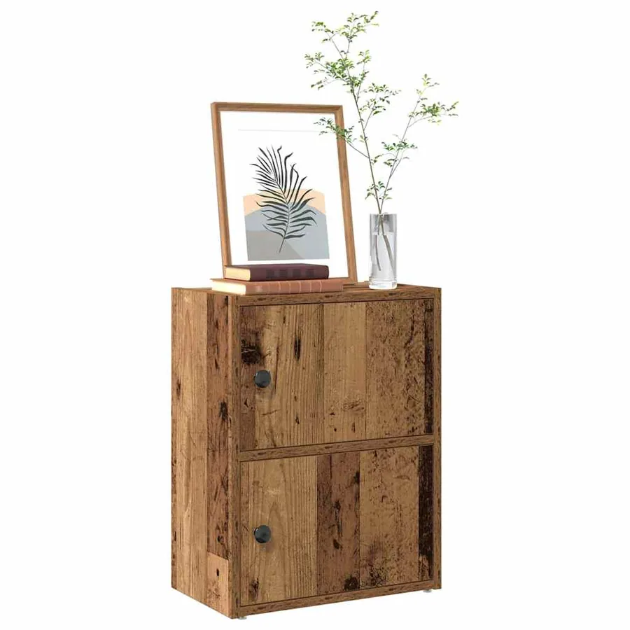 Bibliothèque vieux bois 40x24x52 cm bois d'ingénierie
