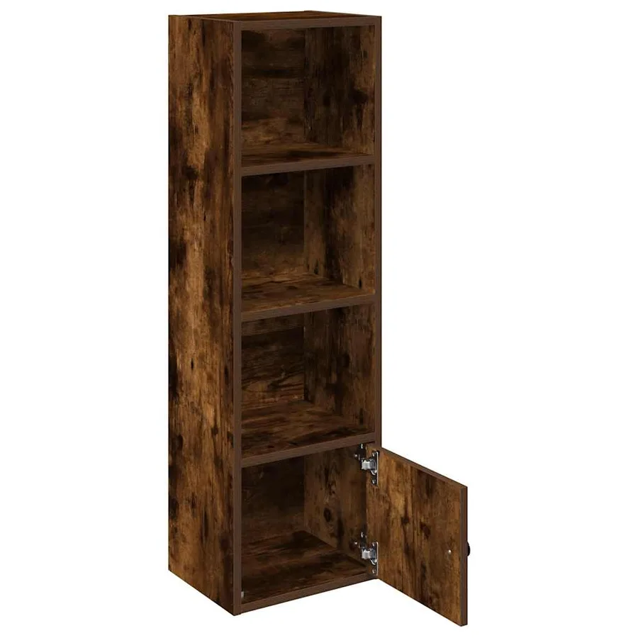 Bibliothèque chêne fumé 31x24x102 cm bois d'ingénierie - 4