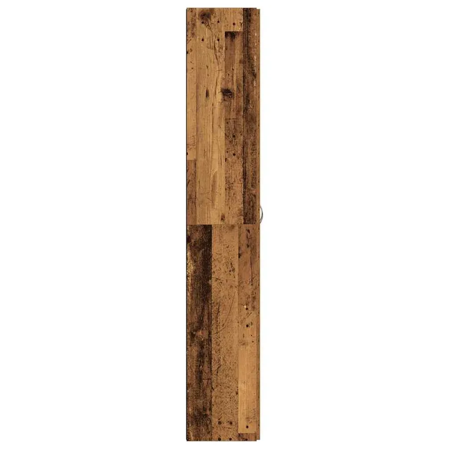 Buffet haut vieux bois 60x32x190 cm bois d'ingénierie - 4