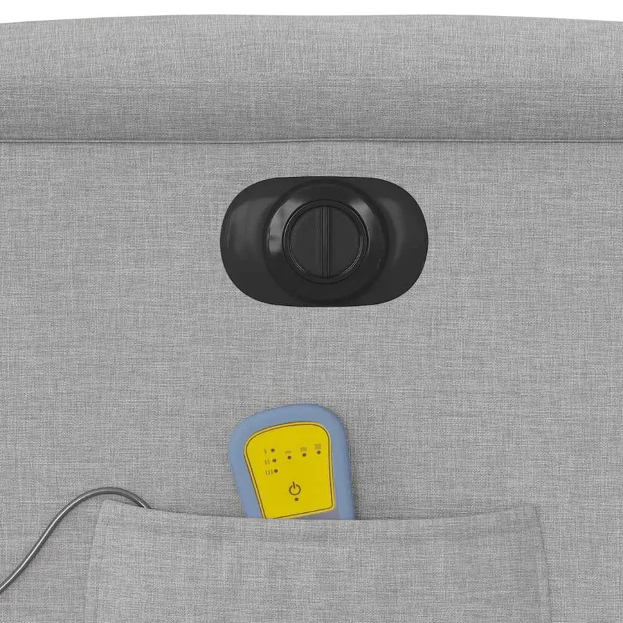 Fauteuil de massage inclinable électrique gris nuage tissu - 12