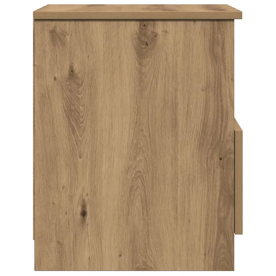Table de chevet chêne artisanal 40x40x50 cm bois d’ingénierie - 6