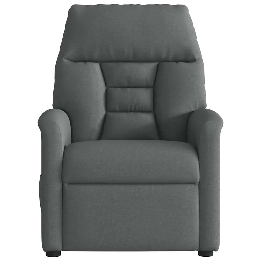 Fauteuil inclinable de massage en tissu gris foncé - 3