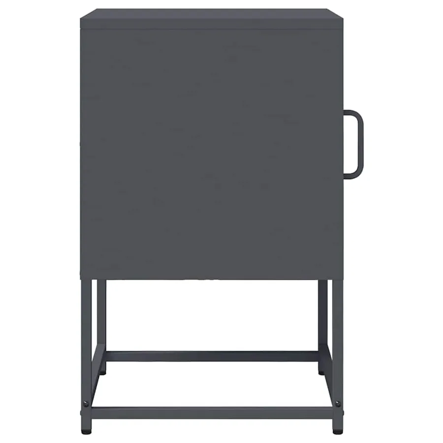 Table de chevet anthracite 36x39x60,5 cm acier laminé à froid - 6